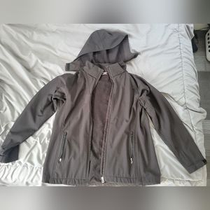 Black avia windbreaker with removalbe hood